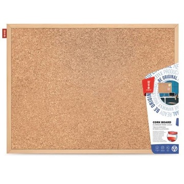 TABLICA KORKOWA RAMA DREWNIANA 60x80cm MEMOBE 1SZT