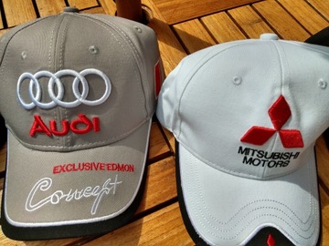 Черная кепка Mitsubishi с вышитым логотипом MMC.