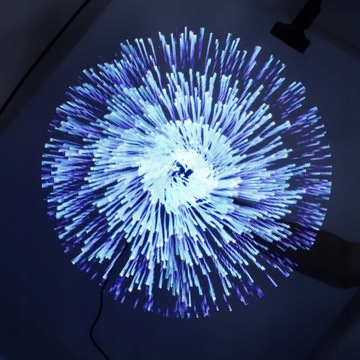 Веер с 3D-голограммой, 224 светящихся бусины