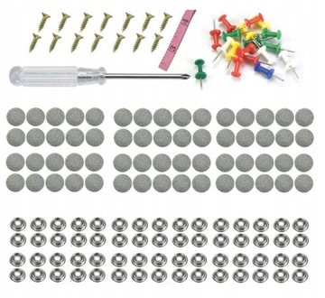 КОМПЛЕКТ РЕМОНТНЫЙ ДО ПОТОЛКА АВТОМОБИЛЬНОЙ СЕРЫЙ СЕТКА 60 ШТ.  
