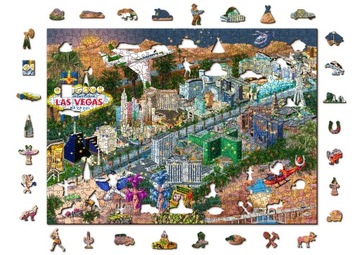 Puzzle Drewniane 750 elementów Witamy w Las Vegas