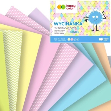 BLOK WYCINANKA HAPPY COLOR A4/10K PAPIER PASTELOWY
