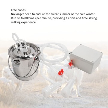 Elektryczny dojarz o pojemności 3 l, z możliwością użycia rąk, z silikonowym kubkiem ze stali nierdzewnej, z otworem na rurkę