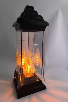 Znicz duża świeca wkład do zniczy LED elektryczny mocne światło+ baterie