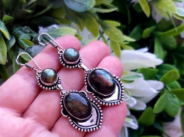 Kolczyki _ Labradoryt _ Indie _ handmade _ 58