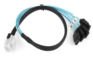 КАБЕЛЬ MINI SAS SFF-8087 4x SATA 7pin ДЛЯ ДИСКОВ 0,5 МБ