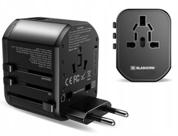 Адаптер дорожного зарядного устройства 4xUSB USBC международный источник питания
