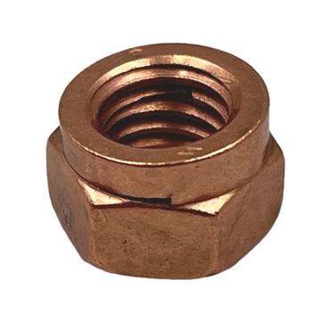 Гайка омедненная без буртика М8, комплект 10 шт.