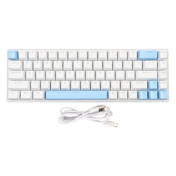 МЕХАНИЧЕСКАЯ КЛАВИАТУРА 60% RGB 68 КЛАВИШ БЕЛАЯ