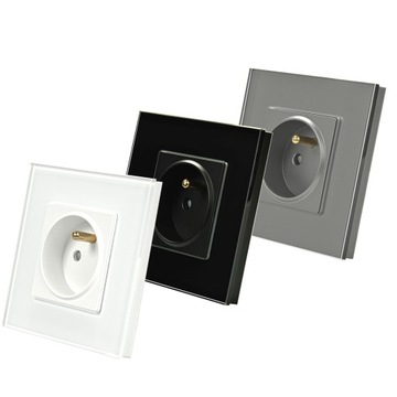 СТЕКЛЯННАЯ РОЗЕТКА ДЛЯ ЭЛЕКТРОКОМПЬЮТЕРА RJ45 + SAT