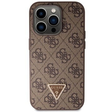 КОРИЧНЕВЫЙ ЧЕХОЛ GUESS ДЛЯ APPLE IPHONE 15 PRO MAX 6.7 CROSSBODY 4G С МЕТАЛЛИЧЕСКИМ ЛОГОТИПОМ