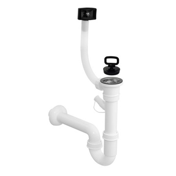 SYFON DO ZLEWU ZLEWOZMYWAKA 1-KOMOROWEGO STALOWY