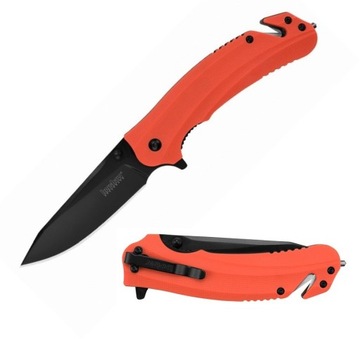 Profesjonalny Nóż Ratowniczy Kershaw Barricade 8650 Rescue Orange