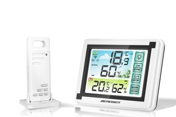 БЕСПРОВОДНАЯ ПОГОДНАЯ СТАНЦИЯ ПОГОДА-ГИГРОМЕТР + ДАТЧИК