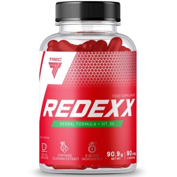 TREC Redexx 90caps SPALACZ HERBAL FORMUŁA REDUKCJA MOTYWUJE ROZBIJA TŁUSZCZ