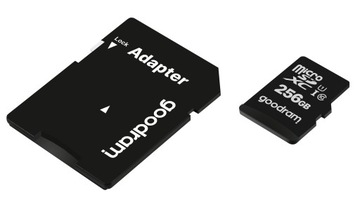 MicroSD Memory Card Goodram 256 ГБ UHS и +Адаптер
