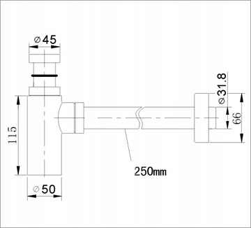 Syfon umywalkowy MOSIĄDZ Antyczny okrągły