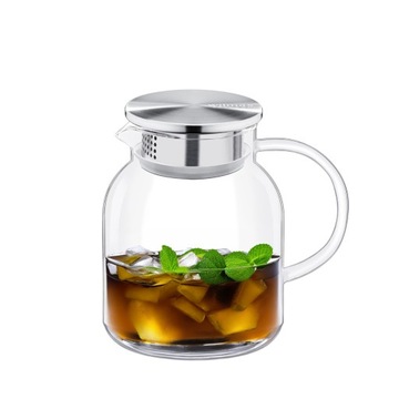 Dzbanek szklany na sok i lemonadę Karafka na wodę z pokrywą WILMAX 1000 ml