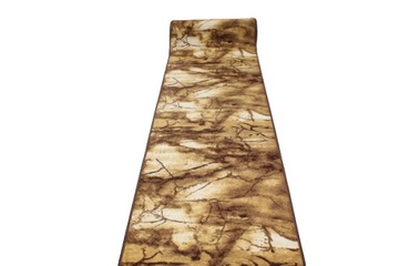 Противоскользящая мраморная дорожка Berfin коричневая, ширина 100 см, прорезиненная.