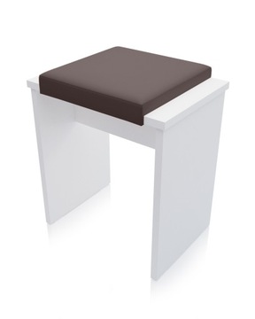 TABORET SIMPLE STOŁEK SIEDZISKO DO TOALETKI BIAŁE