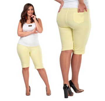 Spodenki dresowe 2XL cytrynowe żólte plus size