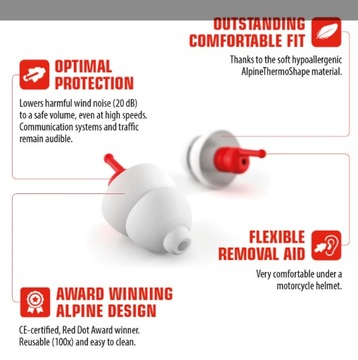 Беруши ALPINE MotoSafe PRO, 2 комплекта