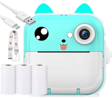 МИНИ-ПРИНТЕР DRUKUŚ МГНОВЕННАЯ ТЕРМОКАМЕРА + РОЛИКИ + КАРТА 32 ГБ