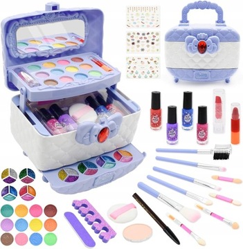 КОРОБКА КОСМЕТИКИ ДЛЯ МАКИЯЖА И ТЕНИ ДЛЯ НОГТЕЙ, НАБОР ДЛЯ МАЛЕНЬКОЙ ПРИНЦЕССЫ