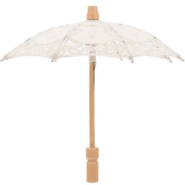 OZDOBY PARASOL MINI PARASOL Z BAWEŁNIANEJ KORONKI
