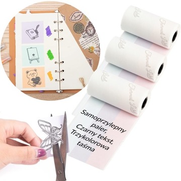 Taśma kolor papier Phomemo M0x 50mmx3,5m naklejki etykiety samoprzylepne x3