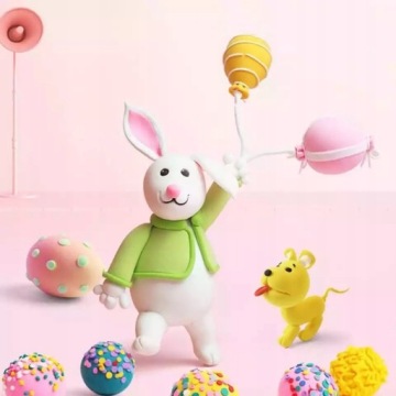 12x PIANKOLINA MAGICZNA MASA PLASTYCZNA SENSORYCZNA GLINA POLIMEROWA ZESTAW