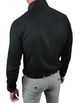 Koszula casualowa slim fit klasyczna oxford czarn