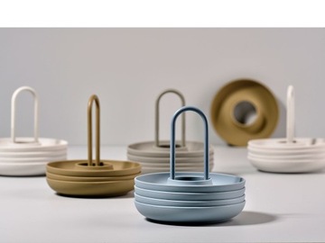 НАБОР ИЗ 4-Х ЯИЧНЫХ СТАКАНОВ, СЕРАЯ ЗОНА, ДАНИЯ