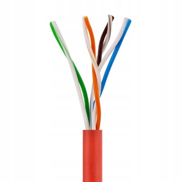 NEKU Kabel Patchcord UTP 5E sieciowy czerwony 0,5m