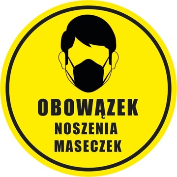 Naklejka BHP NAKAZ NOSZENIA MASECZKI