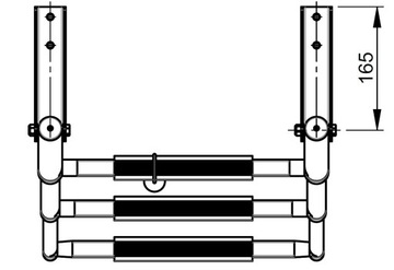 ЛЕСТНИЦА ТЕЛЕСКОПИЧЕСКАЯ 3s, НЕРЖАВЕЮЩАЯ, VETUS 25632