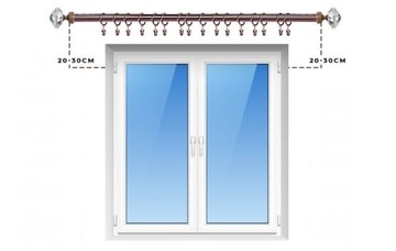 КАРДИНС МЕТАЛЛИЧЕСКИЙ КРИСТАЛЛ ОДИНАРНЫЙ 19мм 220 см