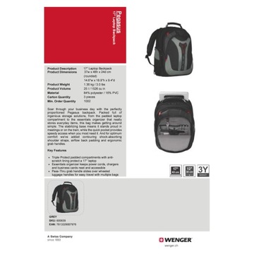 Wenger plecak Pegasus 17