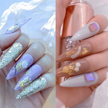 ЗОЛОТЫЕ НАКЛЕЙКИ ДЛЯ УКРАШЕНИЯ ГИБРИДНЫХ ЛИСТЬЕВ ЦВЕТОВ CJ-030