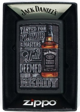 ЗАЖИГАЛКА ZIPPO JACK DANIELS ЧЕРНАЯ МАТОВАЯ
