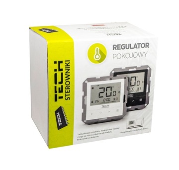 STEROWNIK REGULATOR TERMOSTAT POKOJOWY PRZEWODOWY BIAŁY F-4z v1 DO RAMKOWY