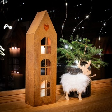 САДОВЫЙ ФОНАРЬ СВЕТОДИОДНЫЙ ФОНАРЬ ДОМ РУЧНОЙ РАБОТЫ ИЗ КОРТЕНА ЛАМПА Ржавчина