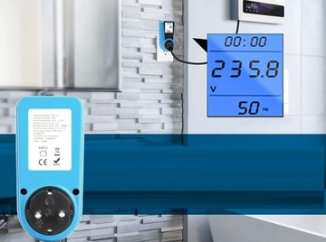 MIERNIK ZUŻYCIA ENERGII 16A LCD max 3680 W 7 trybów monitorowania
