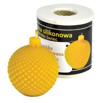 Forma silikonowa do świec- Bombka grawerowana