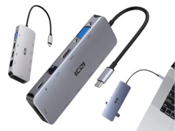 Dokovací stanice pro notebook Huawei Usb-c pro 2 monitory, rozšíření obrazu