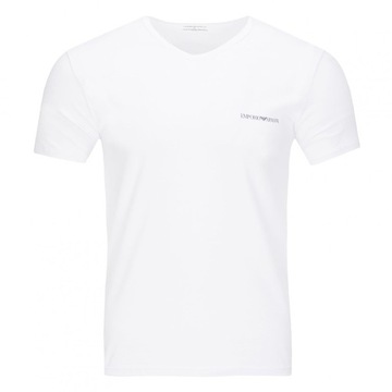 Emporio Armani t-shirt koszulka męska biała v-neck S