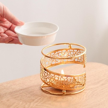 Золотой подсвечник для чайной свечи