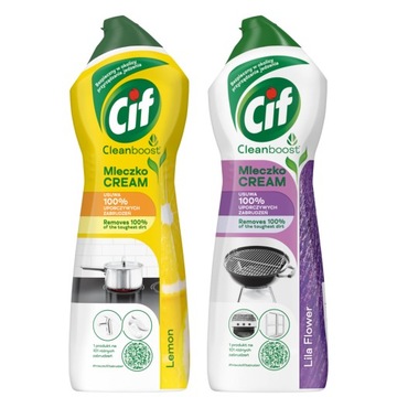 Cif Cream Mleczko do czyszczenia MIX Lemon Lila 2x780g