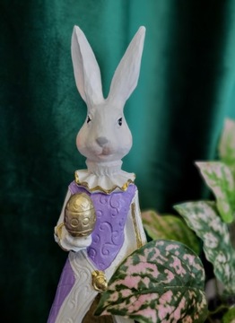 КРОЛИК ЗАЯЦ СТОЯЩИЙ ЛАВАНДА 30см СМЕШАЙТЕ ДВА УЗОРА на выбор