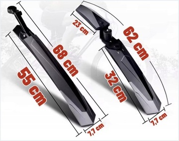 КОМПЛЕКТ ВЕЛОСИПЕДНЫХ КРЫЛЬЕВ ПЕРЕДНИЕ + ЗАДНИЕ ВЕЛОСИПЕДНЫЕ КРЫЛЬЯ 26–29 ДЮЙМОВ